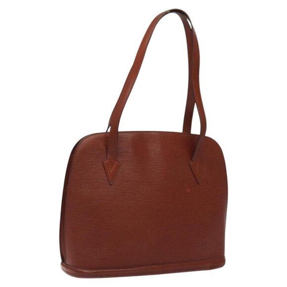 Authentic LOUIS VUITTON Epi Lussac Shoulder Bag Brown M52283 LV